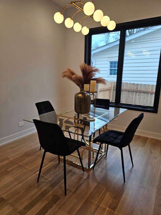 299 Cottage Ave, Glen Ellyn, IL 60137 - dining area with baseboards and wood finished floors
