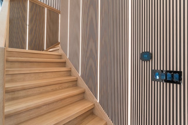 299 Cottage Ave, Glen Ellyn, IL 60137 - stairway featuring wallpapered walls
