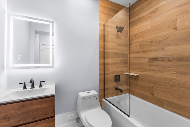299 Cottage Ave, Glen Ellyn, IL 60137 - bathroom with toilet, shower / washtub combination, and vanity