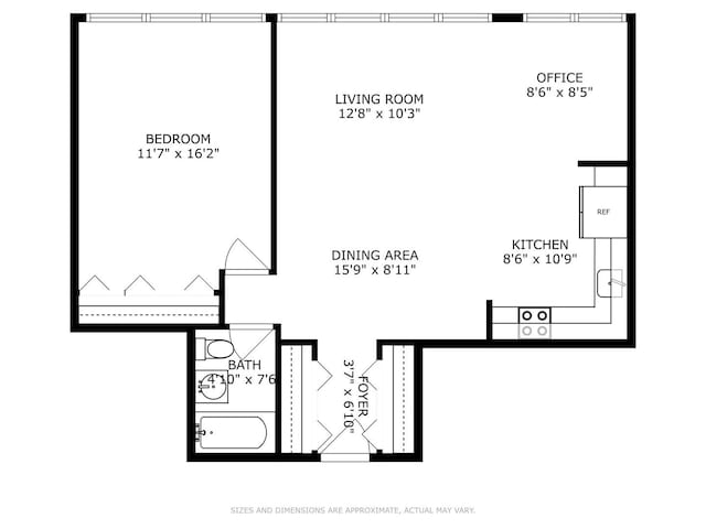655 W Irving Park Rd Unit 2903, Chicago, IL 60613 - floor plan / room layout