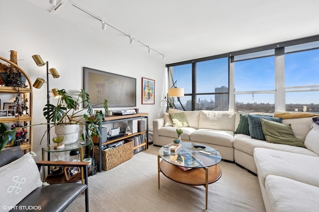 655 W Irving Park Rd Unit 2903, Chicago, IL 60613 - living area with rail lighting and floor to ceiling windows