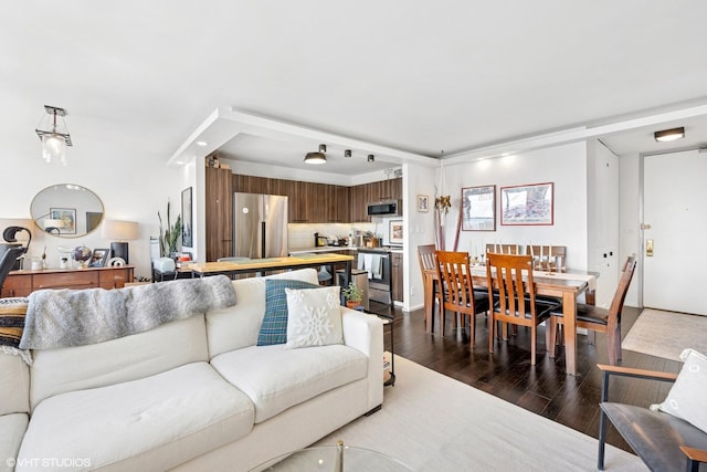 655 W Irving Park Rd Unit 2903, Chicago, IL 60613 - living room with dark wood-style flooring