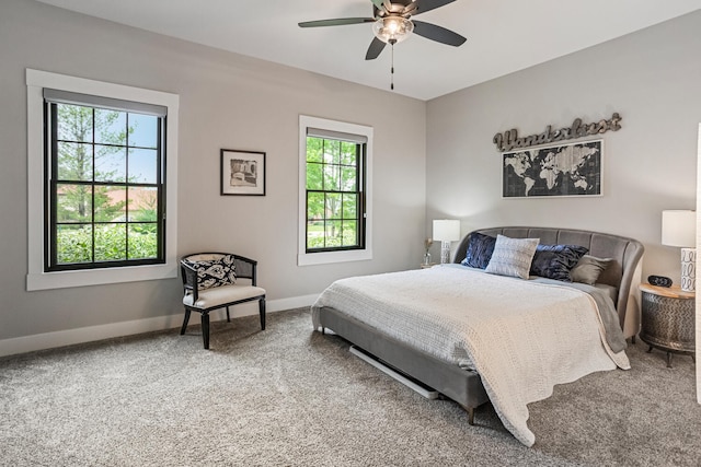 4203 Curtis Meadow Dr, Champaign, IL 61822 - bedroom with carpet flooring and a ceiling fan