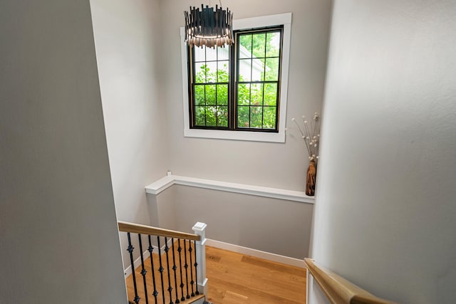 4203 Curtis Meadow Dr, Champaign, IL 61822 - staircase with wood finished floors and baseboards