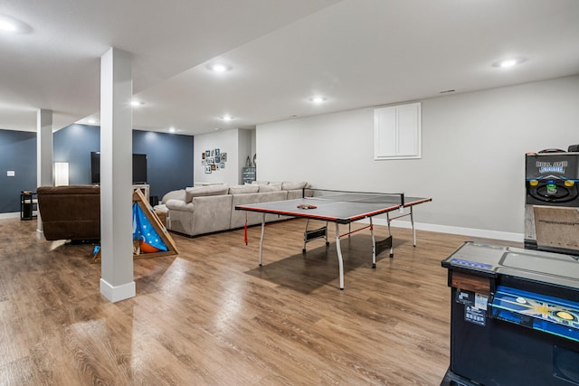 4203 Curtis Meadow Dr, Champaign, IL 61822 - playroom featuring wood finished floors and recessed lighting