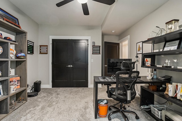 4203 Curtis Meadow Dr, Champaign, IL 61822 - office space with a ceiling fan and carpet flooring