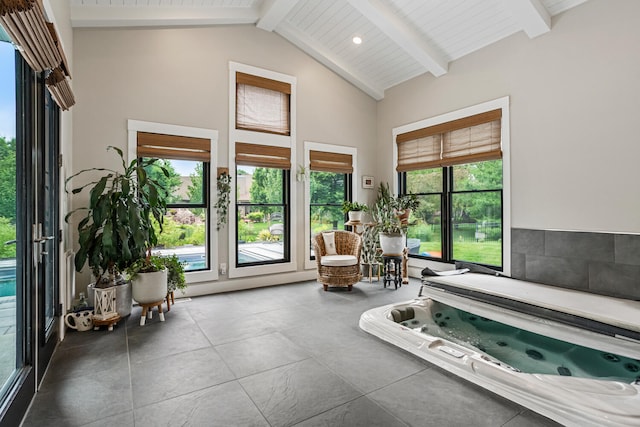 4203 Curtis Meadow Dr, Champaign, IL 61822 - sunroom featuring a hot tub