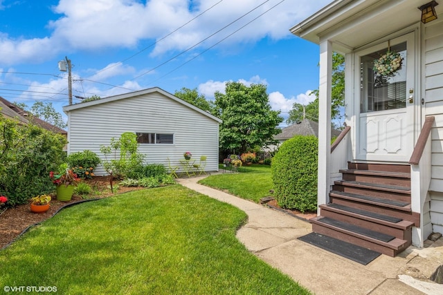 239 Imperial St, Park Ridge, IL 60068 - view of grassy yard featuring entry steps
