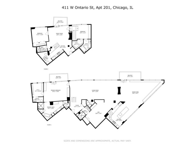 411 W Ontario St Unit 201-302, Chicago, IL 60654 - home floor plan