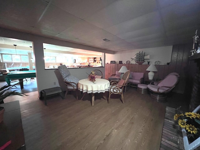 38W361 Binnie Rd, Dundee, IL 60118 - dining room featuring wood finished floors and pool table