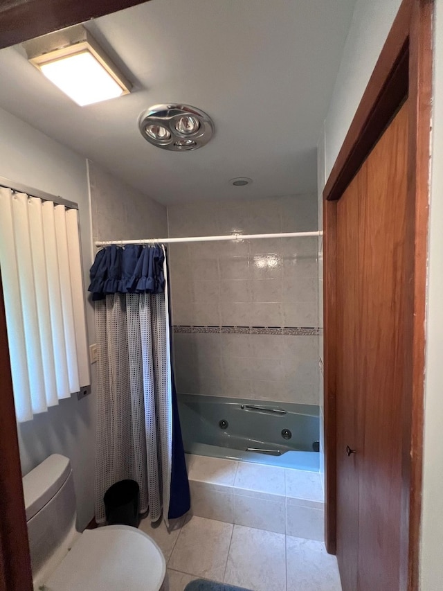 38W361 Binnie Rd, Dundee, IL 60118 - bathroom with tile patterned floors, a combined bath / shower with jetted tub, and toilet