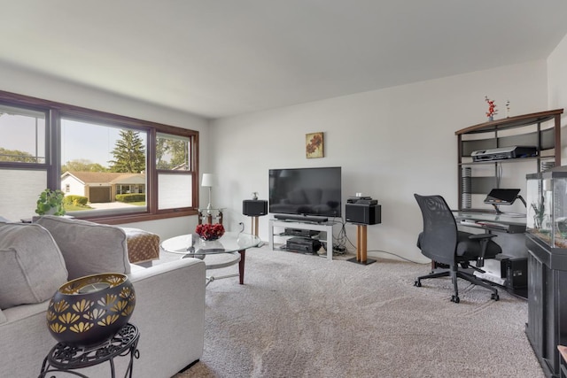 298 Fern Dr, Elk Grove Village, IL 60007 - carpeted living area with a desk