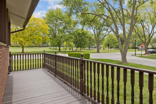 298 Fern Dr, Elk Grove Village, IL 60007 - wooden terrace featuring a lawn