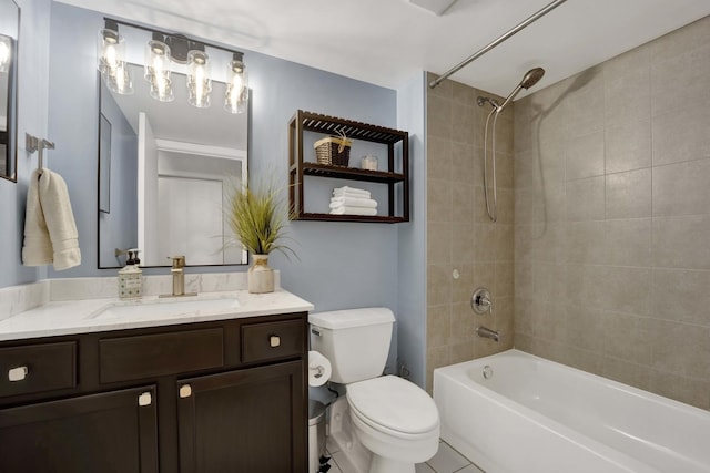 1110 W 15th St Unit 228, Chicago, IL 60608 - bathroom featuring toilet, vanity, and washtub / shower combination