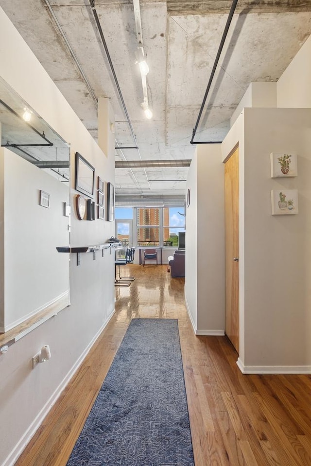 6 S Laflin St Unit 518, Chicago, IL 60607 - hallway with wood finished floors and baseboards