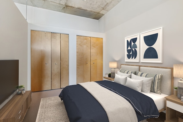 6 S Laflin St Unit 518, Chicago, IL 60607 - bedroom featuring two closets