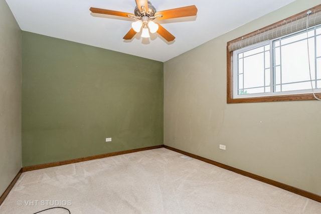 9335 Odell Ave, Bridgeview, IL 60455 - spare room with light carpet and ceiling fan