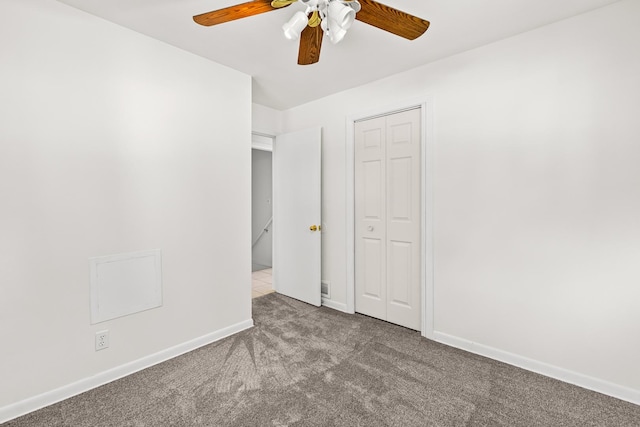 5110 W Lake Shore Dr, Wonder Lake, IL 60097 - carpeted spare room with a ceiling fan and baseboards