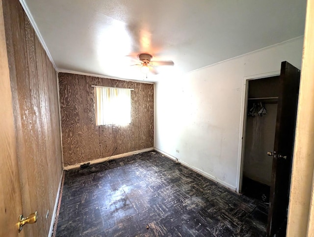 451 Tahoe St, Park Forest, IL 60466 - unfurnished bedroom featuring baseboards and a ceiling fan