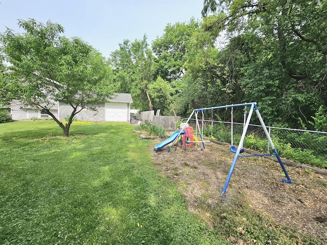 1N485 Neltnor Blvd, West Chicago, IL 60185 - view of yard with a playground