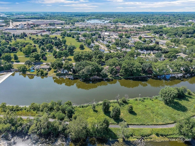 455 N River St, Montgomery, IL 60538 - aerial overview of property's location featuring a nearby body of water