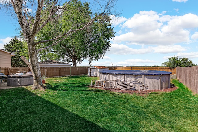 2105 Sanford Ave, New Lenox, IL 60451 - fenced backyard featuring a storage unit