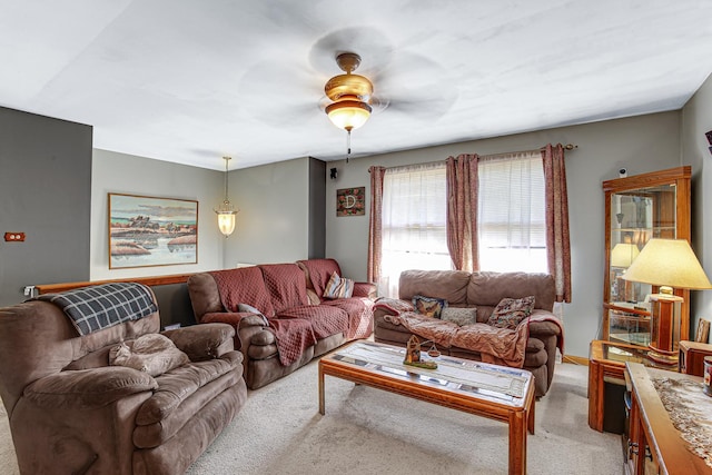 2105 Sanford Ave, New Lenox, IL 60451 - living area with light carpet and a ceiling fan