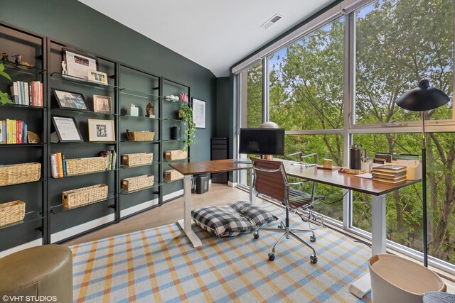 1233 N Paulina St Unit 3N, Chicago, IL 60622 - office area featuring lofted ceiling