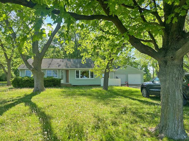 241 N Somonauk Rd, Cortland, IL 60112 - single story home featuring a garage and a front lawn