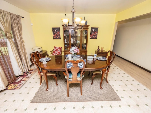 601 Fairlane Dr, Joliet, IL 60435 - dining area with a chandelier and tile patterned floors