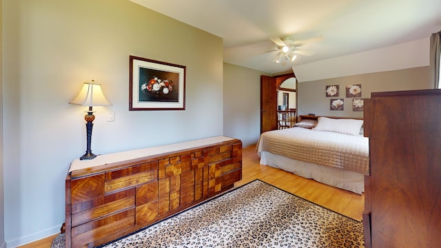 209 Viola Ln, Prospect Heights, IL 60070 - bedroom featuring light wood finished floors and ceiling fan