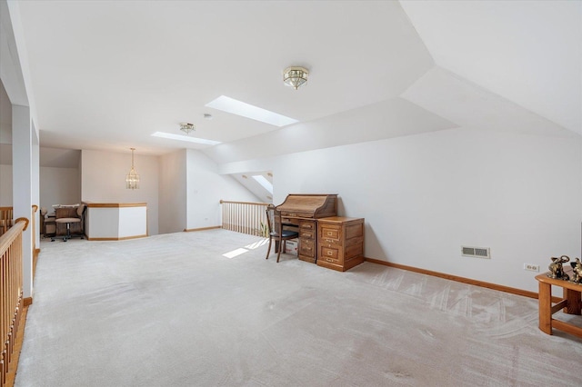 1144 W Trinity Dr, Addison, IL 60101 - unfurnished office with a skylight, carpet, and baseboards