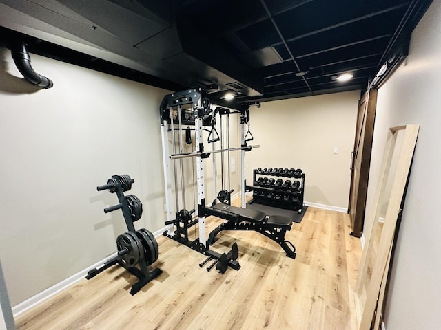 963 Oak Ridge Blvd, Elgin, IL 60120 - workout area with wood finished floors