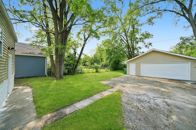 306 Barry Ave, Lockport, IL 60441 - view of grassy yard with an outbuilding and a garage
