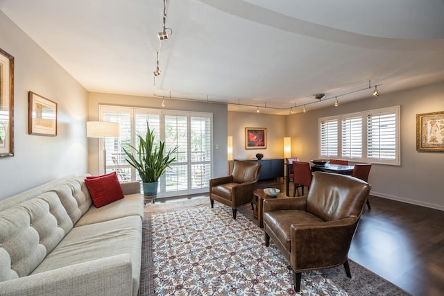 1419 Bonnie Brae Pl Unit 3B, River Forest, IL 60305 - living area with rail lighting and wood finished floors