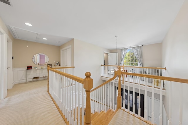 131 N Wilmette Ave, Westmont, IL 60559 - stairway with attic access and recessed lighting