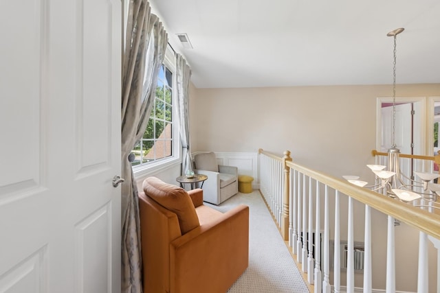 131 N Wilmette Ave, Westmont, IL 60559 - sitting room with wainscoting and carpet flooring