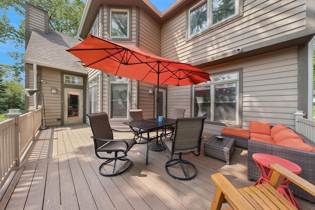 131 N Wilmette Ave, Westmont, IL 60559 - wooden terrace with an outdoor living space and outdoor dining area