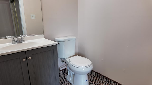 15711 Peggy Ln Unit 7, Oak Forest, IL 60452 - half bath with toilet, vanity, and tile patterned floors