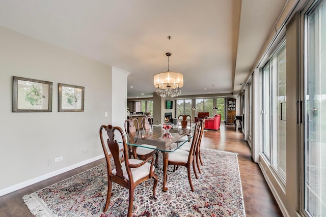 2050 Arbor Ln Unit 301, Northfield, IL 60093 - dining room featuring a chandelier, wood finished floors, and recessed lighting