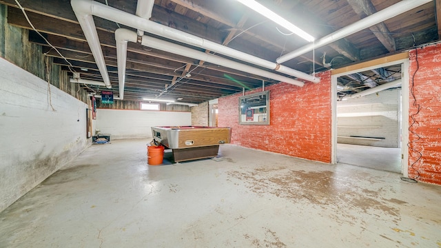 110 E Center St, Mount Morris, IL 61054 - below grade area with billiards