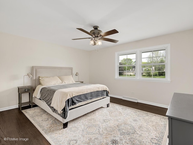 9 Charleston Rd, Hinsdale, IL 60521 - bedroom with wood finished floors, baseboards, and ceiling fan