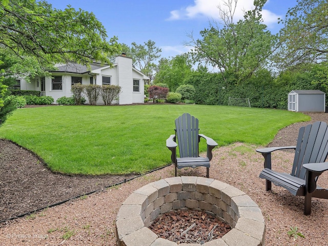 9 Charleston Rd, Hinsdale, IL 60521 - view of grassy yard featuring a fire pit