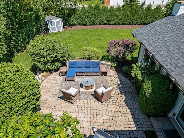 9 Charleston Rd, Hinsdale, IL 60521 - view of patio / terrace featuring an outdoor hangout area