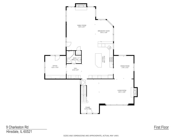 9 Charleston Rd, Hinsdale, IL 60521 - home floor plan