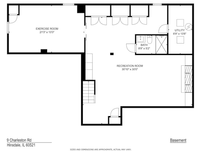 9 Charleston Rd, Hinsdale, IL 60521 - home floor plan