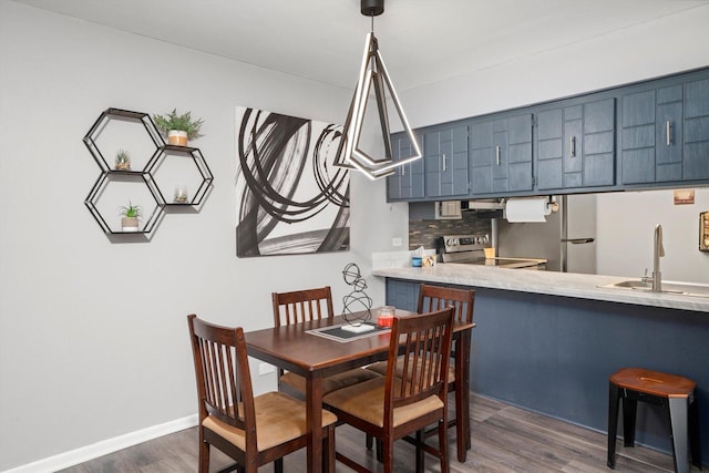 820 Elder Rd Unit C412, Homewood, IL 60430 - dining room with dark wood-style floors and baseboards
