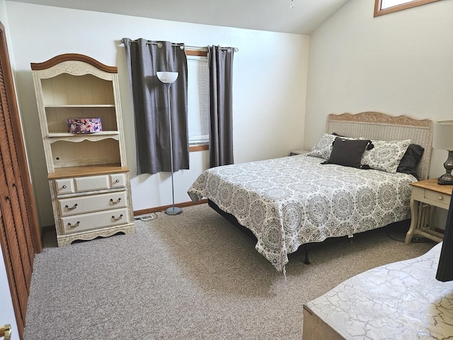 928 S Hillcrest Ave, Elmhurst, IL 60126 - carpeted bedroom with lofted ceiling and baseboards