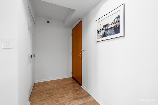 345 N La Salle Dr Unit 3507, Chicago, IL 60654 - hallway with light wood-type flooring and baseboards