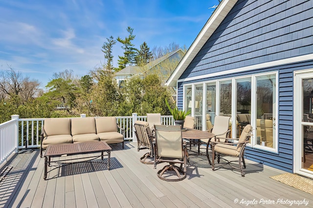 41653 N Lotus Ave, Antioch, IL 60002 - wooden deck with an outdoor living space and outdoor dining area